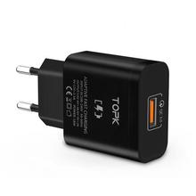 TOPK B126Q 18W Quick Charge 3.0 Fast Mobile Phone Charger EU