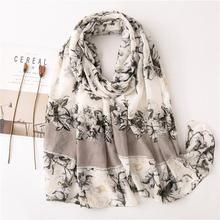 Korean Style Sun Protection Premium Printed Scarves For