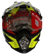 LS2  Black/Green Full Faced Double Visor Off Road Moto Racing Helmet - (436)