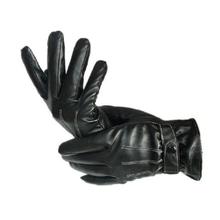 Free Ostrich Gloves Men Leather Black Buttoned Gloves