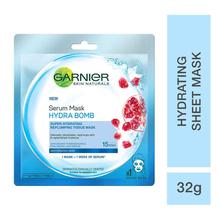 Garnier Skin Naturals, Hydra Bomb, Face Serum Sheet Mask (Blue), 32g