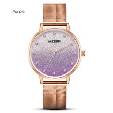 Megir Women's Watch Fashion Gradual Change Ultra-thin Lightweight Luxury Imported Core Quartz Watch 4215