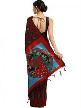 Stylee Lifestyle Black Ikkat Silk Jacquard Saree-2162