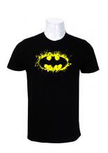 Wosa BATMAN Black Printed T-shirt For Men