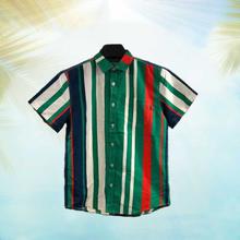 Men’s Fashion Summer Stripe Short Sleeve Shirt