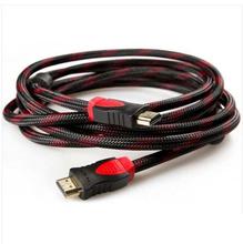 15 Meter Gold Plated Nylon Wire HDMI Cable - Red/Black