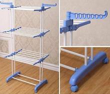 Heavy Duty Double Pole Foldable Cloth Dryer Clothes Drying Stand