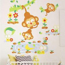 Room Monkey Design Wall Decor Sticker Pack of 1