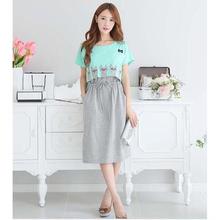 BAHEMAMI 2018 Summer Maternity Clothing Wear Breast Feeding Cotton Maternity Dresses Clothes for Pregnant Women Pregnant Dress