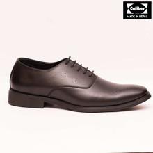 Caliber Shoes Leather Black Lace Up Formal Shoes For Men - ( 443 L)