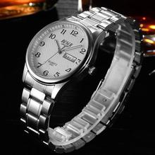 Top Luxury Brand Men's Watch Date Day Stainless Steel Relojes Luminous