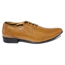 Shikhar Shoes Tan Brown Formal Lace-Up Shoes For Men - 2914