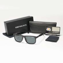 GREY JACK Polarized Black Frame Wayfarer Sunglasses (Unisex)