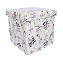 Floral Printed Foldable Ottoman Stool