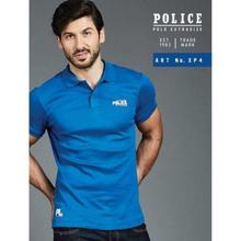 Police XP4 Extra Size Polo T-Shirt- Blue