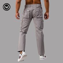 Wraon Grey Solid Premium Cotton Cargo Box Pant For Men