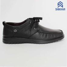 11124 Leather Casual Shoes For Men- Black