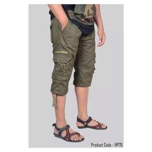Hifashion Grey Men's Summer Half Pant Side Zipper Multi Side Pocket