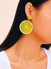 Lemon Shaped Drop Earrings 1pair