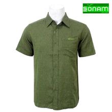 Army Green Slim Fit Linen Ladyo Shirt (488)