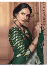 Stylee Lifestyle Green Banarasi Silk Jacquard Saree - 2114