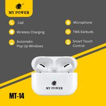 Mypower wireless Earbuds Best quality Highbase Bluetooth Handsfree earbuds pro Mt14 for all device.