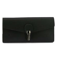 Black Solid Wallet For Women