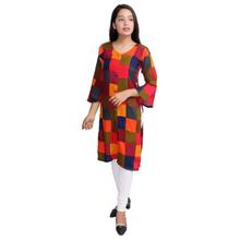 Multicolored Checkered Printed Kurti For Women