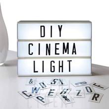 A4 Size LED Cinematic Letter Magnetic Light Box with 90 pcs Black Replaceable Letters