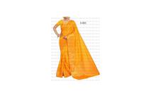 Design Banarasi Cotton Silk Saree - Orange