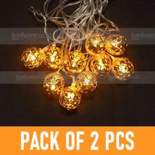 Combo of 2Pcs Metal Crystal Star Shape Tihar Light