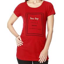 Nine Maternity Tee Shirt Red Baby Print 5553