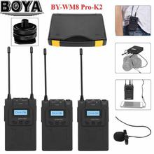 BOYA BY-WM8 PRO-K2 UHF Dual Channel Wireless Lavalier Clip-on Microphone