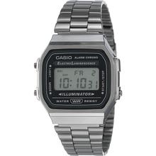 Casio A168WGG-1ADF Stainless Steel Square Digital Watch For Men - Grey