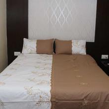 White/Brown Floral Embroidered King Size Bedsheet With 2 Pillow Covers