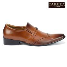 Takura Tan Brown Slip-on Shoes For Men: 9898-15