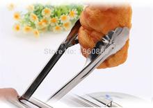 STAINLESS STEEL SALAD TONGS BBQ Kitchen Cooking Food Serving