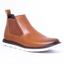 Caliber Shoes Tan Brown Chelsea Boots For Men - ( T 481 O )