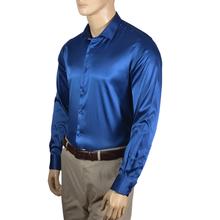 Oxemberg Royal Blue Party Wear Slim Fit Shirt For Men