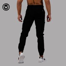 Wraon Black Premium Stretchable Cotton Box Joggers For Men