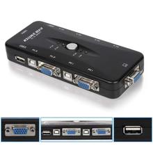 4 Port USB 2.0 KVM VGA Switch Box Adapter