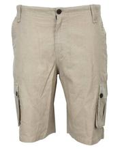 Beige Solid Multi Pockets Shorts For Men - MTR3061