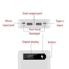 LCD Display DIY 8x18650 Battery Case Power Bank Shell