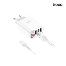 HOCO Easy Charge 3-Port Digital Display Charger Set Lightning C93A