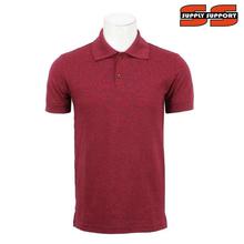 Maroon Solid 100% Cotton Polo T-Shirt For Men