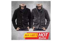 Hifashion-Buy 1 Get 1 Free Cotton Fleece Men Hoodie For Summer(Black,Gray)