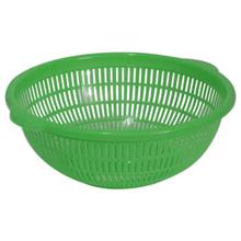 Bagmati Green Round Plastic Fruit & Vegetable Strainer Basket- Big - 444