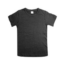 Black Plain Half Sleeves Tshirt For Boys