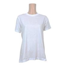 White Cotton Solid Round Neck T-Shirt For Women