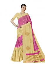 Stylee Lifestyle Pink Bhagalpuri Silk Jacquard Saree -2016